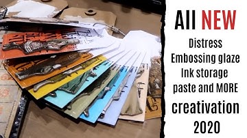 NEW Distress Embossing Glaze DEMO | Tim Holtz demo at creativation 2020