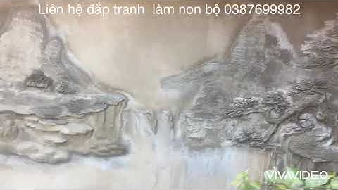 Tranh đắp nổi 3D đẹp kết hợp nôn bộ sân vườn