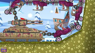 "TANK COMBAT" - ALL TANK BOSS VS "HILL CLIMB RACING " - HOT ROD VEHICLE GAMEPLAY WALKTHROUGH HD screenshot 3