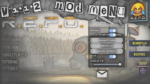 R.E.P.O. Mobile v1.1.2 MOD APK ! GodMode, Free TopUp, Multiplayer, Light On While Sneaking, No Ads