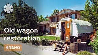 Sheep wagons were once a common mobile home in the American West. These tiny structures (usually 7 to 8 feet wide and about 