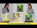 How to sew a reversible patchwork quilted tote bag/Sustainable Bag Made from Upcycled Fabric