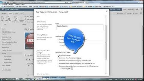 Setting an alert on a SharePoint 2013 list or library