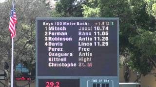 Stanford Invitational 2012, Boys 100M Dash, Prelims (High School)