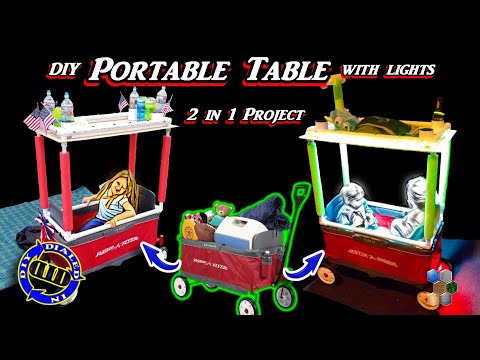 Party Table For A Wagon - 2 In 1 Hard Top & Table - Entertain On The Go