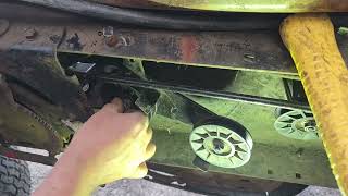 Craftsman DYS4500 lawn tractor rebuild. Not getting fuel. Deck removal. Replacing drive belt. 42''