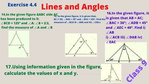 Lines and Angles Class 9 Exercise 4.4 14 to 17problems / Lines and Angles class9/ lines and Angles