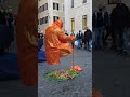 Levitating man street performance in rome italy shorts levitation streetperfomance levitating