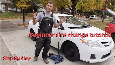 DIY tire change simple step by step tutorial - minimal tools