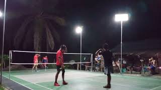 Badminton Kampung Partai Anak Muda Seru Dan Keren Ganda Putra Aji Edi Vs Ari Ali