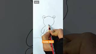 One Line Teddy Bear Drawing