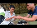 Fatherchild love  harvest cassava and exchange chicken eggs to improve the old mans health