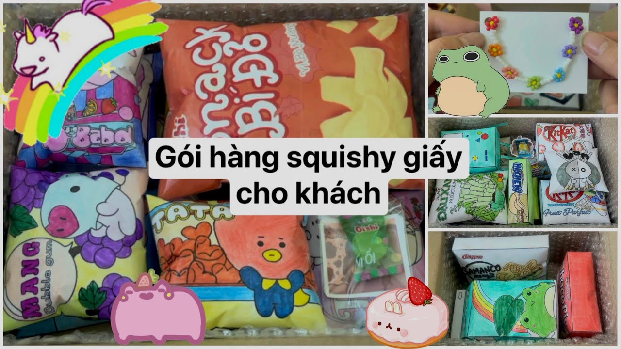 ( Gói hàng ) Trả đơn squishy giấy cho khách cùng mình - Packing paper squishy orders