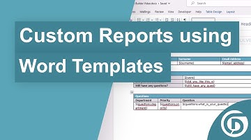 Custom Reports using Word Templates | Culverdocs