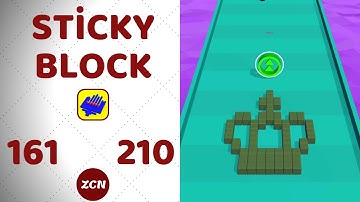 Sticky Block Gameplay Walktrough Level 161 - 210 (iOS - Android)