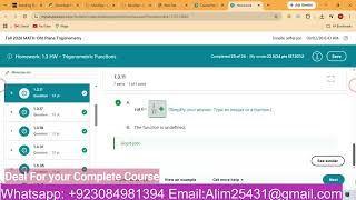 1.3 HW - Trigonometric Functions | Fall 2026 MATH 1316 Plane Trigonometry