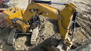 Caterpillar 6015B Excavator Loading Trucks With Two Passes - Sotiriadis Mining Works