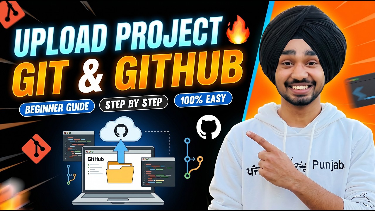 Git & GitHub Complete Tutorial 🔥 | Easy Explanation with Real Project ...
