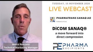 10.11.2020 WEBCAST - DiCOM SANAQ®  - a move forward into direct compression Confirmation