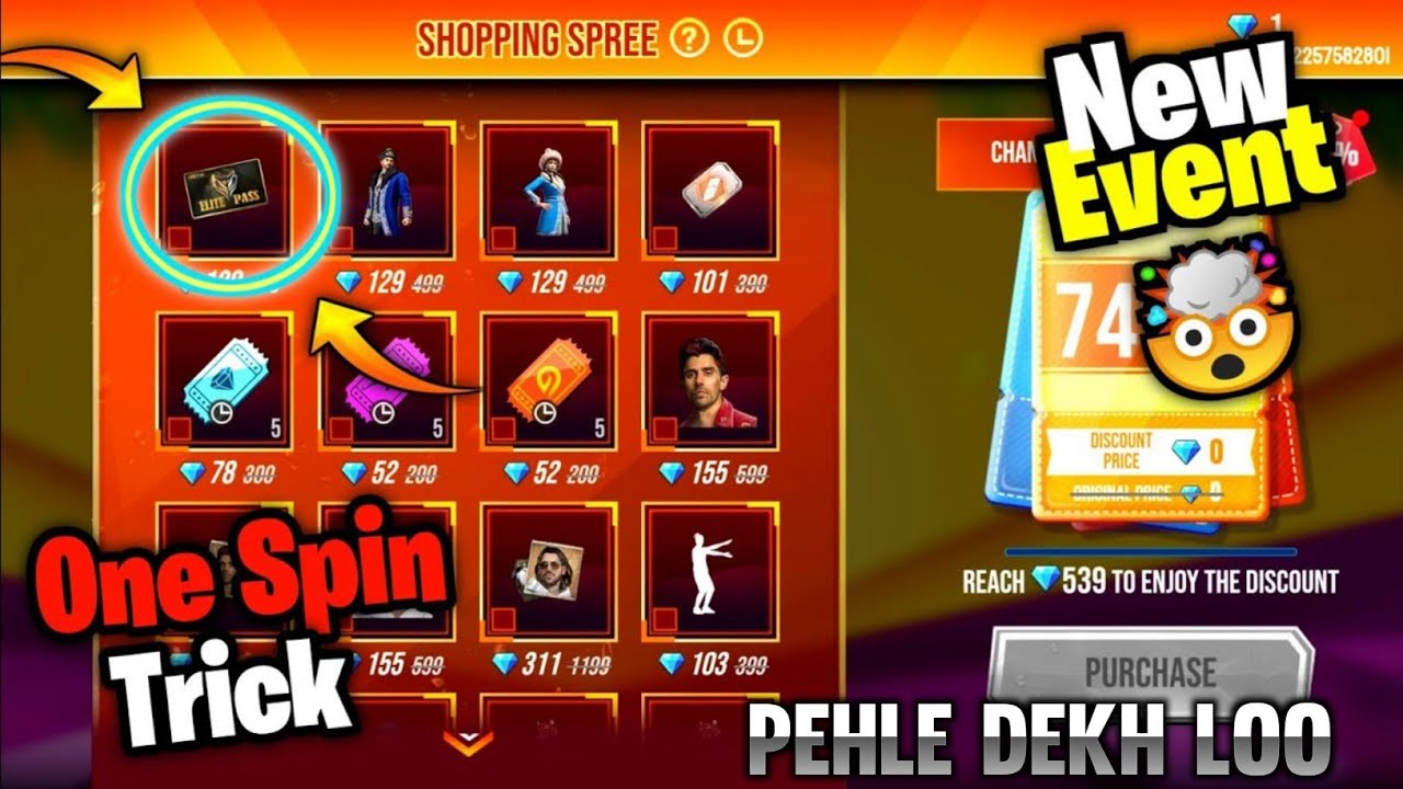 Free Fire New Event | New Shopping Spree Event In Free Fire | Up To 90% Off Discount Event Free Fire