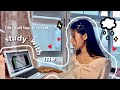 study with me on a rainy day [2 hours] | real time with kpop, pop, lofi music 🌧🔮