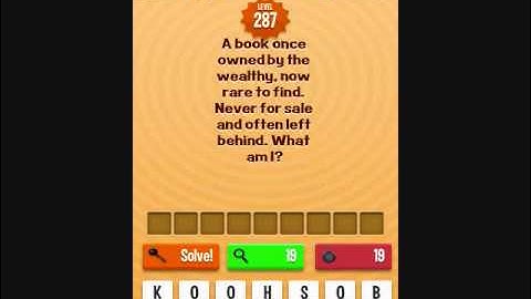 Riddle Quiz Level 281-290 Answer Guide