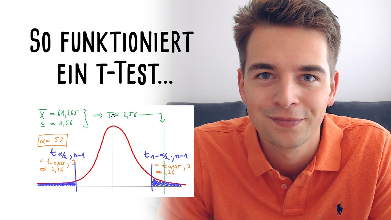 Students t-Test, Hypothesentest der t-Verteilung, t-Test, Mathe by Daniel Jung