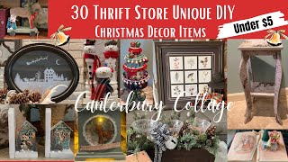 30 CHRISTMAS DECOR DIY’S FROM THRIFT STORE ITEMS UNDER $5