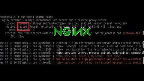 Troubleshot of  Nginx service: Failed with result 