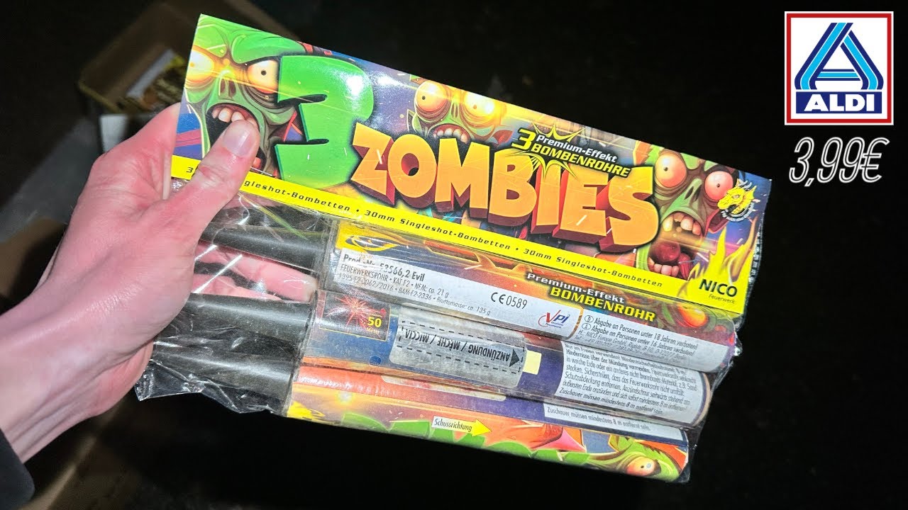 Nico Feuerwerk - 3 Zombies | Starke Bombenrohre! 🎆 | ALDI Nord 3,99€