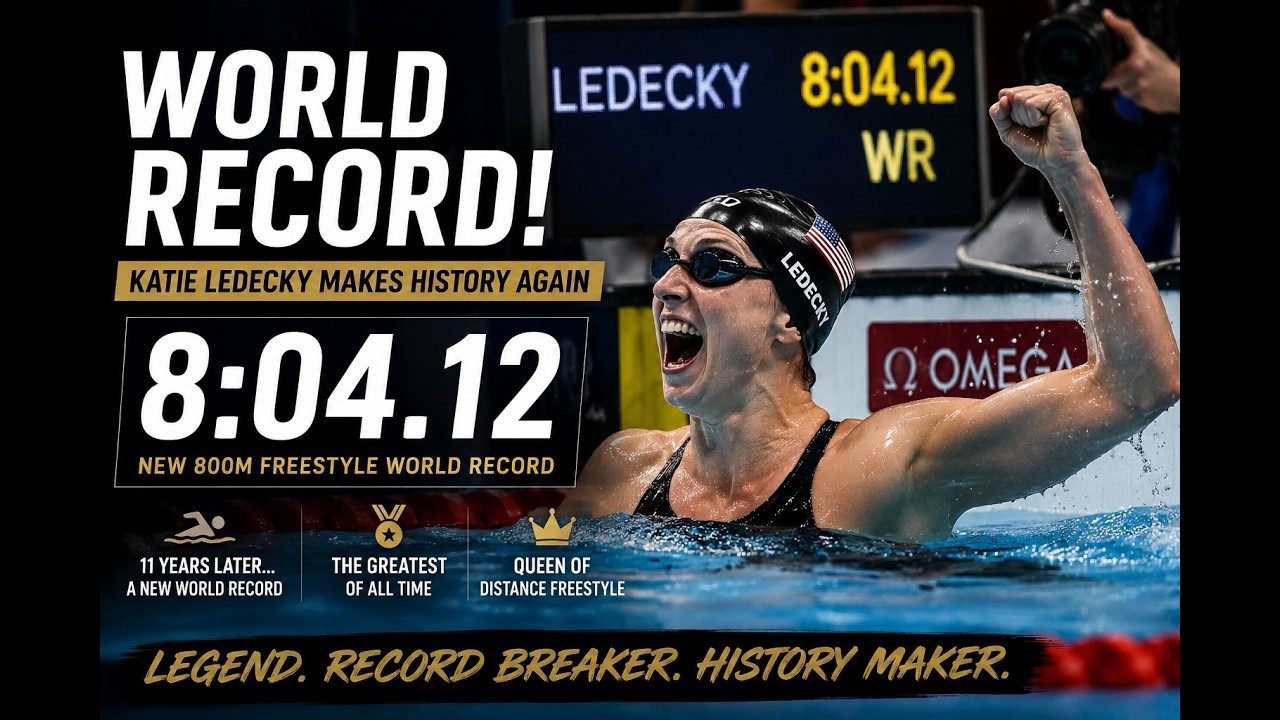 🔥 Katie Ledecky BREAKS Her Own 800m Freestyle World Record 🔥 Katie Ledecky BREAKS Her Own 800m Freestyle World Record