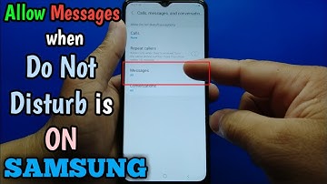 How to allow messages when do not disturb is on Samsung Galaxy A02