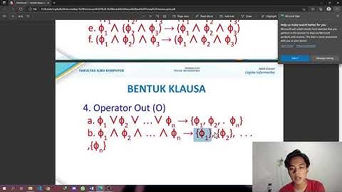 Penjelasan Soal UTS Nomor 5 Logika Informatika (Logika Informatika)