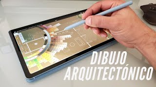 Inicio Dibujo Arquitectónico Digital en Concepts App usando galaxy tab s6 lite