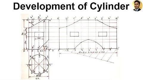 Development of Cylinder | Development of Surfaces | Problem 1| Engineering Drawing