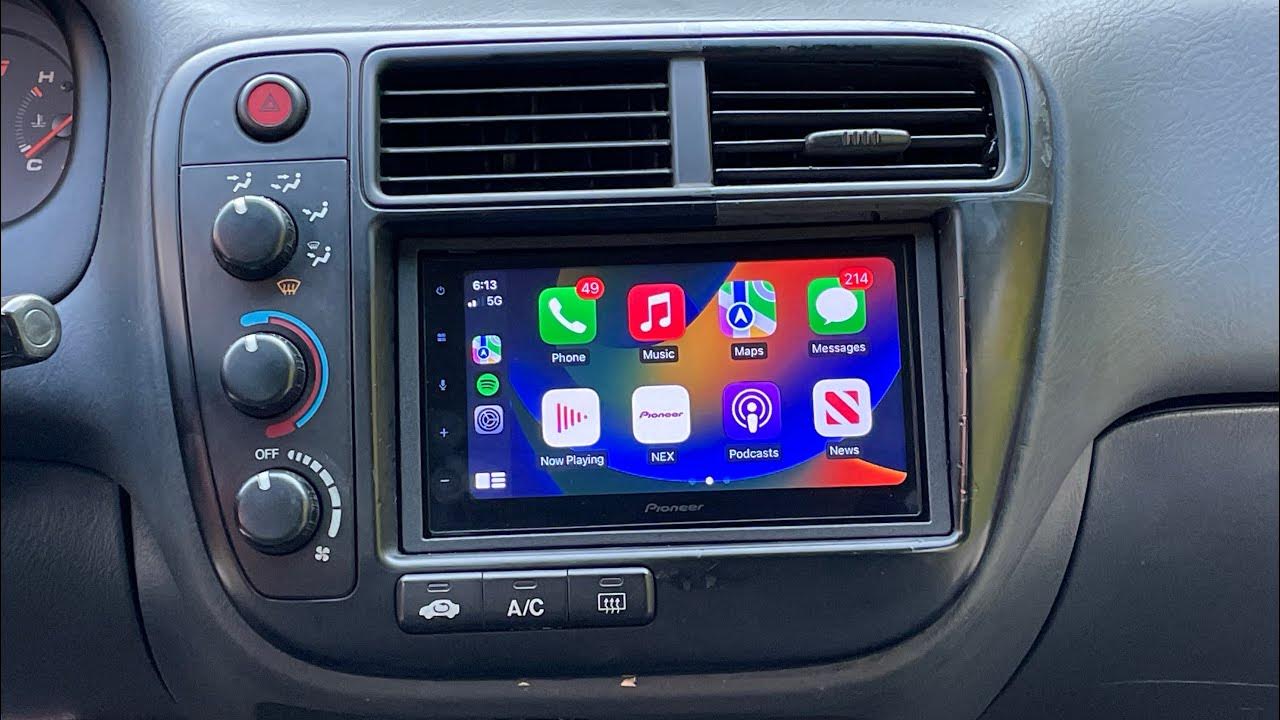 99-00 HONDA CIVIC DOUBLE DIN RADIO INSTALL - YouTube