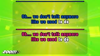 Charlie Puth Feat Selena Gomez  We Dont Talk Anymore  Karaoke Version From Zoom Karaoke