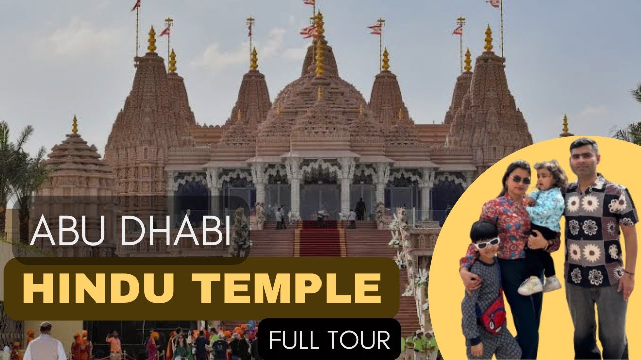BAPS Hindu Mandir Abu Dhabi Darshan 🙏 | First Stone Hindu Temple in UAE