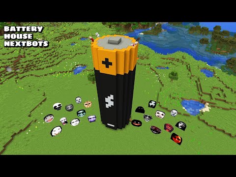 SURVIVAL BATTERY HOUSE WITH 100 NEXTBOTS in Minecraft - Gameplay - Coffin Meme