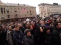 Похорон Героев Майдана в г Ровно, парень поёт акапело для многотысячного собрания людей ...