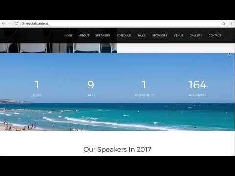 Count-up on React Alicante website
