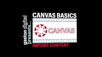 Canvas: Import Content