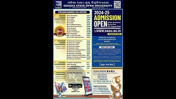 Odisha State open university osou MA BA Programme admission starts