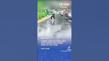 Camera cảnh nữ công chức chặn đường đánh người