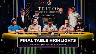 FINAL TABLE Highlights - Event #7 50K NLH 8-Handed | Triton Poker Series Montenegro 2024