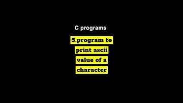 Program to print ASCII value of a character #cprogramming #c #ascii #coding #programming #cprogram