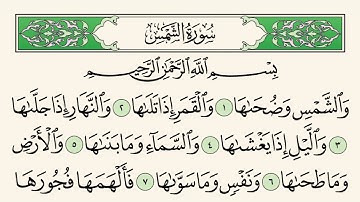 سورة الفاتحة ثم الشمس | تلاوة القارىء شاكر العصيمي