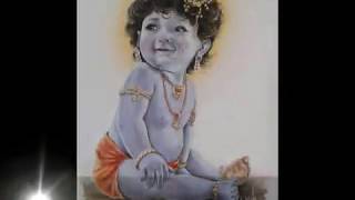 Baby Krishna- Oil Painting