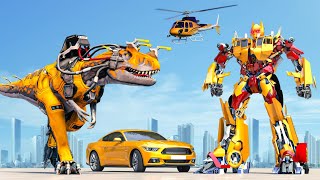 Flying Car Transform Robot Games | Dino robot car transform game | Robot car transform game mod apk screenshot 3