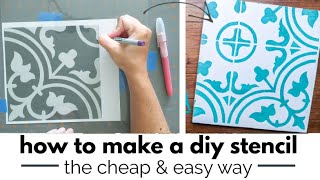 How to Make a DIY Stencil the Cheap and Easy Way // No cutting machine needed